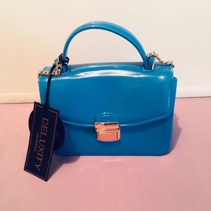 DELUXITY Los Angeles Blue Jelly Purse